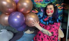 Clown girl nail pop iron balloons and B2p balloons