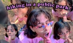 hiking in a public park