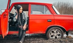 CAR STUCK Stalled in a puddle and got stuck