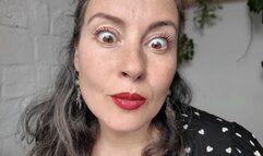 she stare at with her beautiful big eyes while you are stroking m0