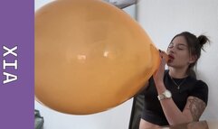 Xia’s Inflatable Tease – Orange Balloon Play