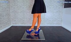 Squishing Your Cock & Balls Under Plexiglass & My Blue Clubbing Wedges - Body Cam - 179 - Trample Trampling CBT Ballbusting Crush Crushing
