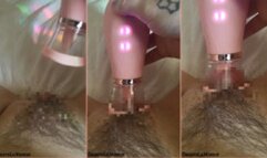 Close Up Hairy Pussy Masturbation With Honey Pistil Toy