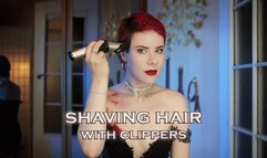 Mistress shaves hair with clippers - shaving - hair fetish - buzzcut woman