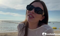 Beach Brunette Babe Gets Her Pussy Pounded in My Hotel Suite