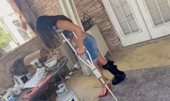 Misty Addams - Sprained Ankle | Neck brace | Crutching HIDEF