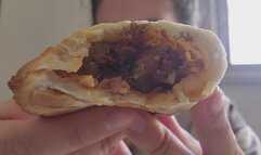 Eating Argentinian Empanadas With Mouth Sounds and Slow Chewing