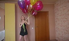 Jenny sit pop all helium balloons **4K**