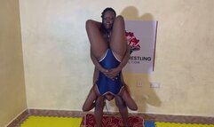 Pile driver In swimsuit