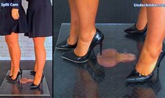 * EXTREME * Crushing Your Cock & Balls Under Plexi & Our Work Stilettos - 181 Split Cam - Goddess Amber - Miss Lucy - Trample Trampling CBT Ballbusting Crushing Crush