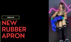 new black rubber apron