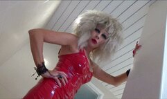 wet shoejob with red 6 inch patent leather pumps - full clip - (1280x720*wmv)