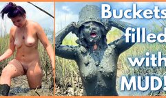 Muck Bucket Mania - Nude Solo Play in Stinky Swamp Mud