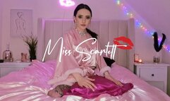 Scarlett's pink satin overload pillow fuck