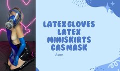 asmr latex gas mask rubber apron