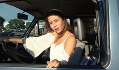 Michelle’s High Heel Pedal Play: Driving an Old Van Forward & Backward (4K quality)