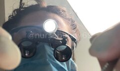 POV Dental Exam and Cleaning Root Canal Nude Sheer Surgical Gown