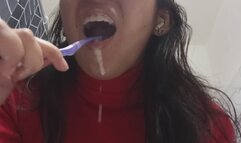 To brush my dirty and crooked teeth