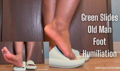 Green Slides Old Man Foot Humiliation - Royal Ro feet femdom pov