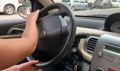 "Driving in Nike Air Max 98 - Foot Tease Behind the Wheel"