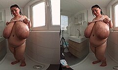 VR 180 3D - Soapy Boobs and Swinging Tits in the Shower with Alice (Clip No 2805 - Full HD mp4 version)