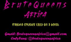 Paloma smothers her pet on a hard bench