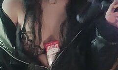 I wear your Leather jacket and it makes me horny - Smoking Marlboro Red