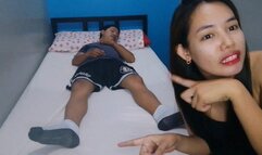 Super Ticklish College Boy Darwin Receives Revenge Tickling By His Female Room Mate Ellaine (X-Position Tickling With Various Tickle Tools)