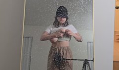 Squirting Breastmilk At Mirror From Across the Room