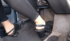 Michelle’s High Heel Pedal Play: Driving an Old Van Forward & Backward (FILLHD quality)