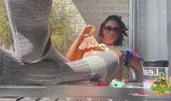 Temptress Mango Smokes and Ignores You While You Goon Over Her Socks and Feet