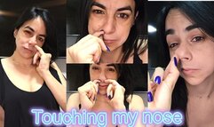 Touching my nose!