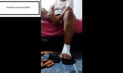 Brig_Sexi_Hot Itchy dry foot other foot wrapped up