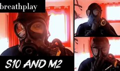 British & Serbian Mask Breathing: Gas Mask Fetish with Intense Air Tank Play (1080p)