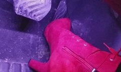 Hot revving in my red boots
