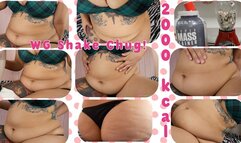 2000+ Calorie Weight Gain Shake Chug (Jiggly Belly Play n' Tease, Soft Moans, and Aftermath)
