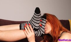 Stinky Sock Smelling - Foot Sniffing - HD MP4