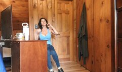 office belly teases milf pov