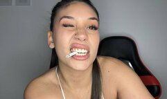 Custom: Smoking and Teeth Fetish with Breast Teasing
