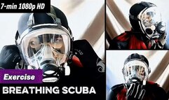 SCUBA Breathing Exercise: Gas Mask Fetish with Sensual Breath Play"