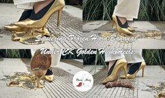 Squeezing Frozen Hard Bananas under CHARLES&KEITH High Heels