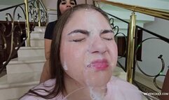 MOVIE STAR GIRLS SPITTING - VOL # 219 - STEPSISTERS KATYA ZARA & JULLY ZARA and PATRICIA - NEW MF JUN 2025 - CLIP 04