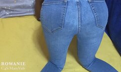 Rowanie farts ripping through her tight jeans
