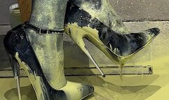 Devious Scream High Heels ruined with paint (without slideshow) MP4