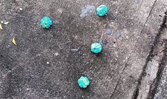 Wearing stiletto heels crushes and stomps on rich desserts (3)