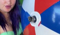 looner val play with big beachball