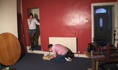 The Girls Destroy His Typewriter & Trample Him