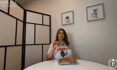 POV Hooters Girl Eating Contest - Rapid Belly Expansion