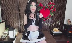 Maid Cooks Waffles and Drinks Tea