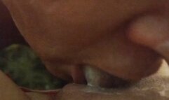 Foot and pussy licking